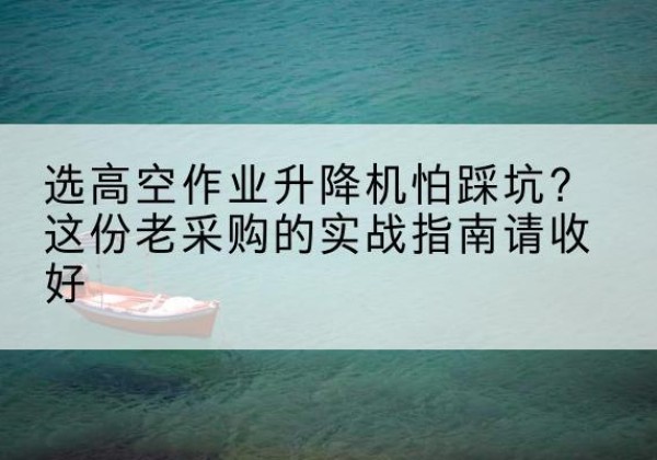 马关高空作业升降机厂家推荐-选高空作业升降机怕踩坑？这份老采购的实战指南请收好